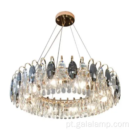 Lustre de cristal elegante K9 para decoração da sala de estar